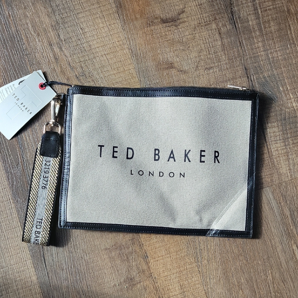 NWT Ted Baker Canvas Clutch